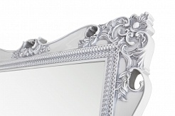 Водолей Мебель для ванной "Версаль 105" белая/серебро, зеркало Кармен в раме – фотография-2
